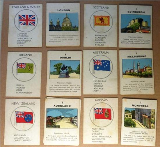 An early 20th Century Card Game of THE BRITISH EMPIRE by Norvic Mill, Norwich. 56 cards complete and with Rules in original box.